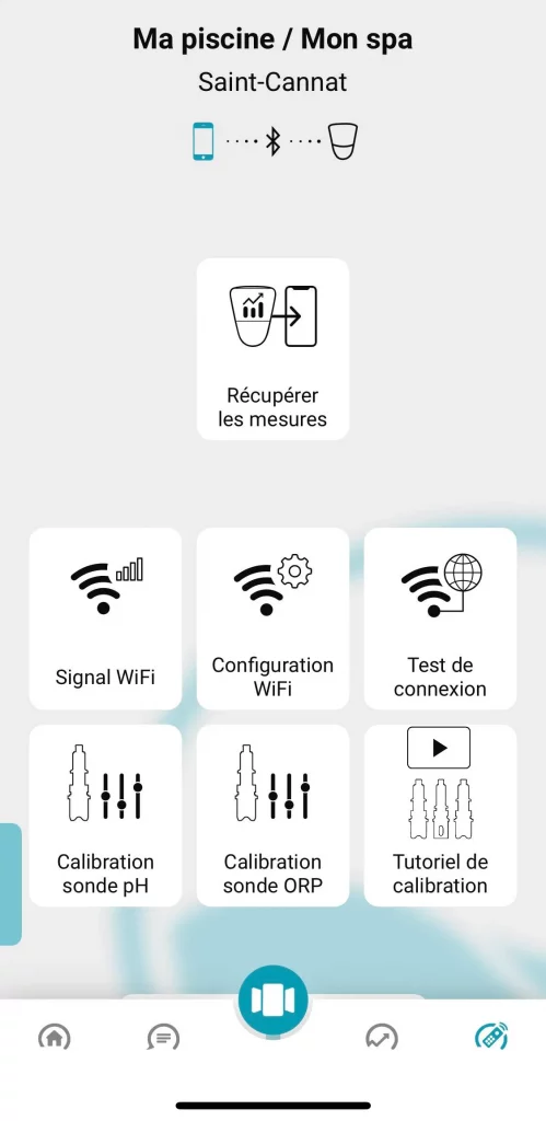 Accès page télécommande  application ICO pour débuter la connexion Bluetooth 