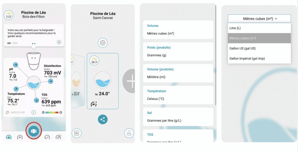 Procédure de personnalisation des unités de mesure ICO App 