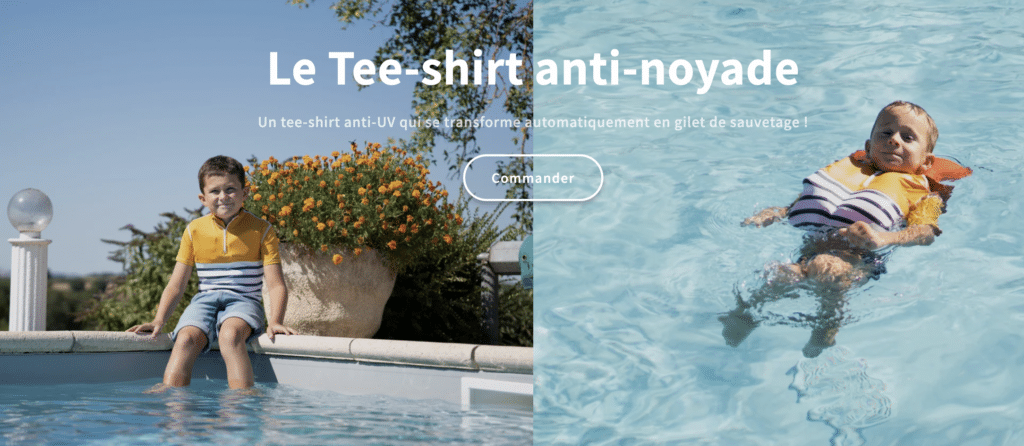 t shirt anti noyade piscine de la marque floatee 