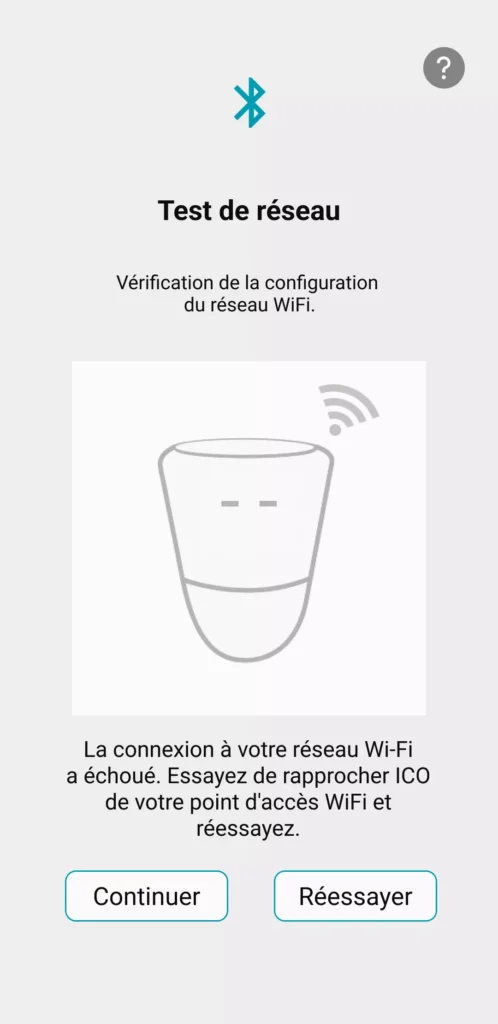 Etape 7 V3 de la connexion Wifi ICO Application - Vérification Connexion