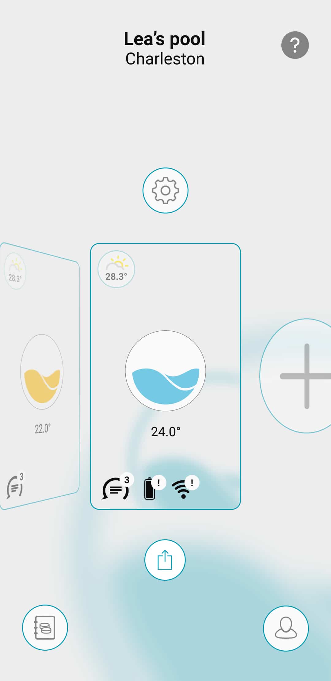 ICO application screen view of multi-basin function to access parameters 