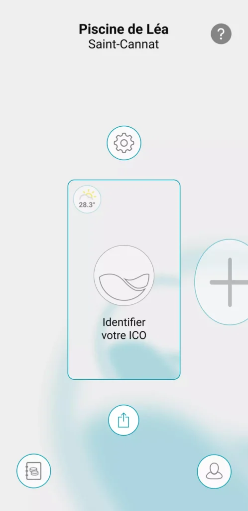 Visuel de l'application ICO qui montre le menu une fois son compte créé, avec l'apparition de l'interface et de la case identifier votre ICO