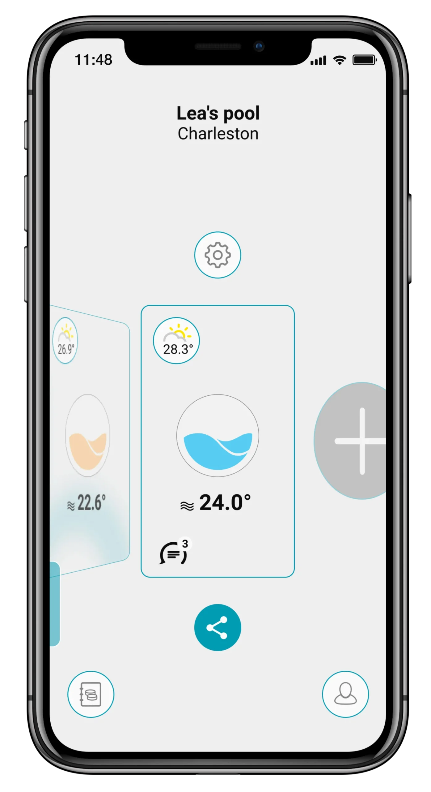 Visual showing the multi-basin and sharing interface with the ability to manage several basins