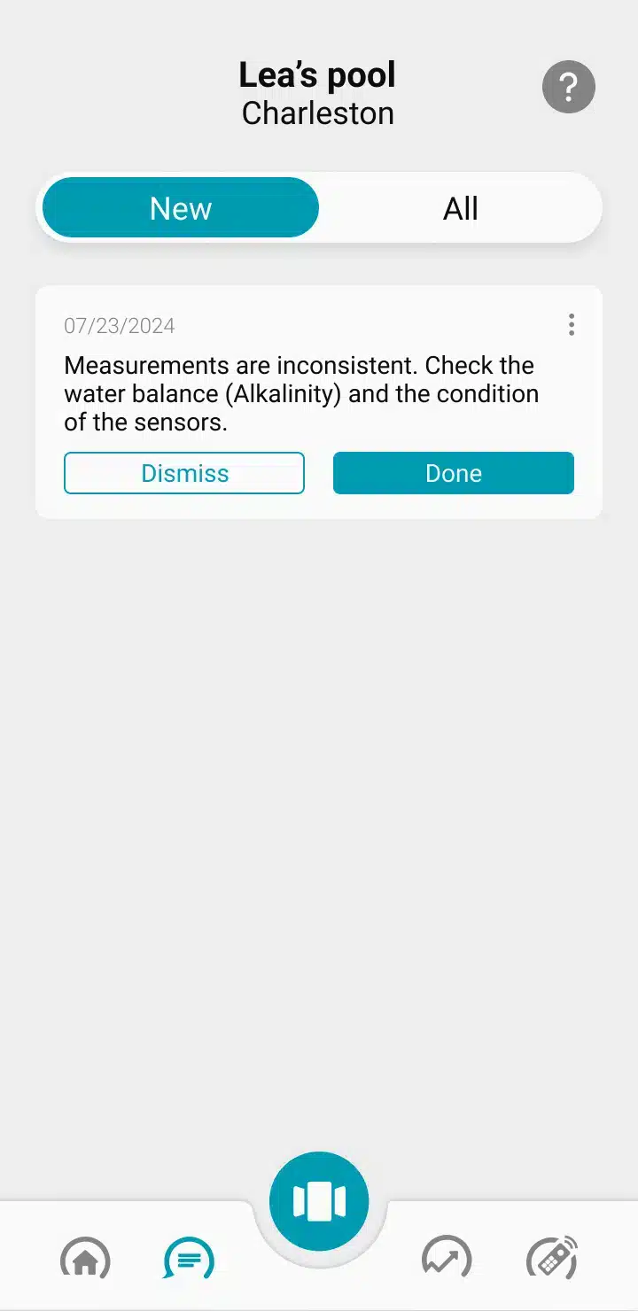 ico application image: action validation when the user has recommended inconsistent measurements. 