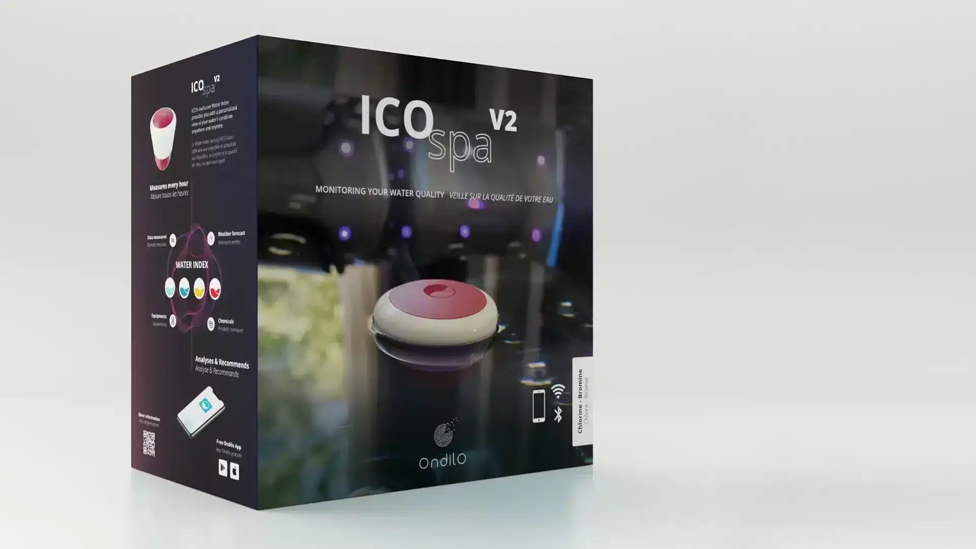 Packaging du pack ICO Spa V2 version Chlore Brome